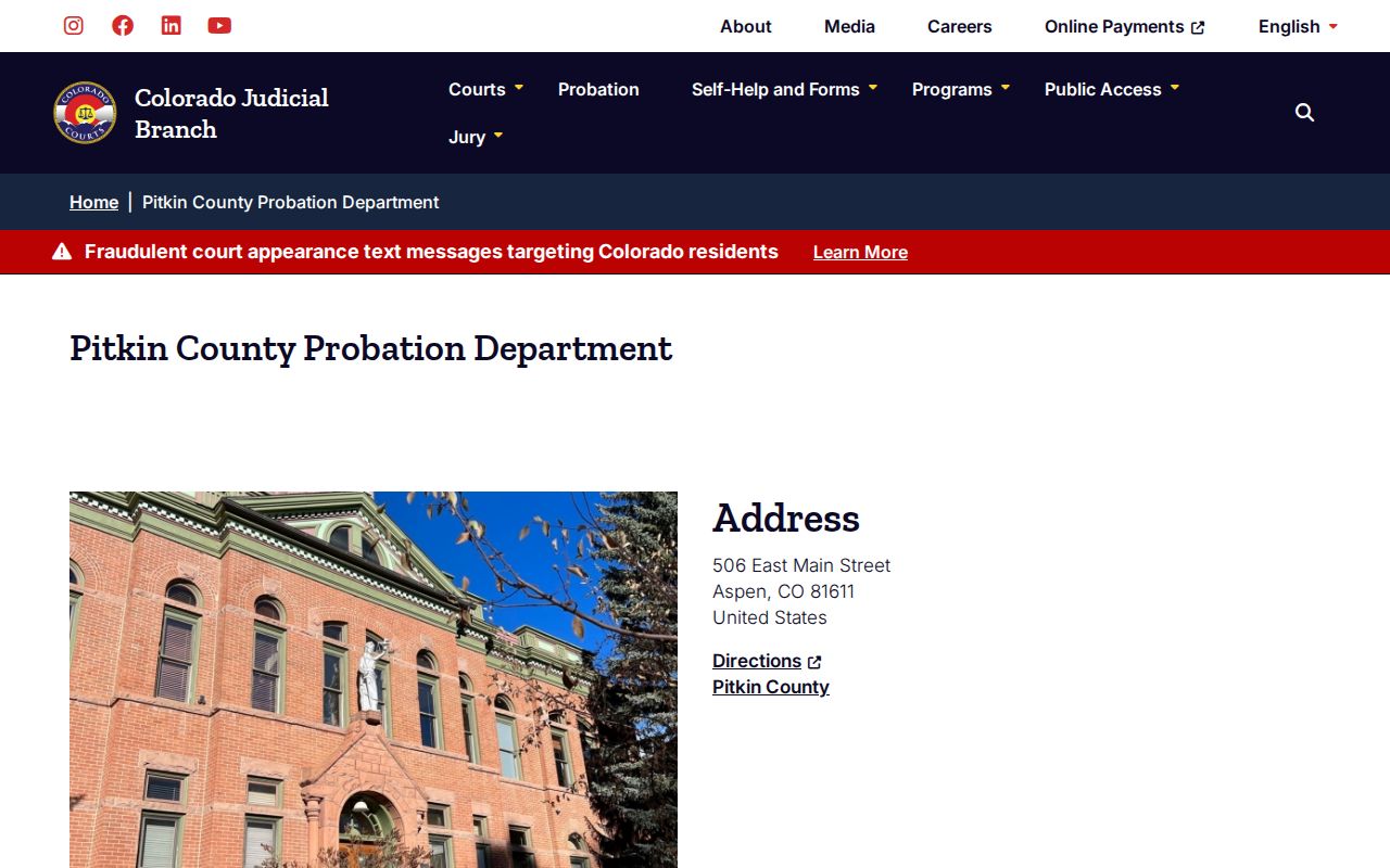 Official Pitkin County Probation Department contact page