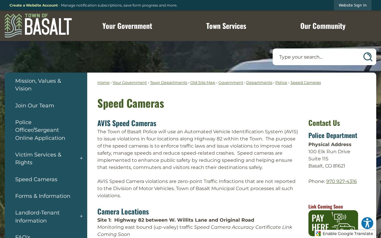 Snowmass Village warrant records contrasted with Basalt civil camera process