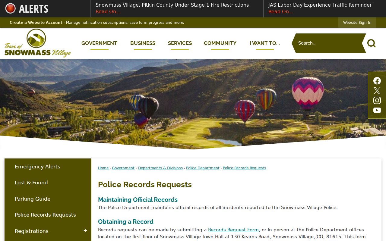 Pitkin County most wanted local records guidance